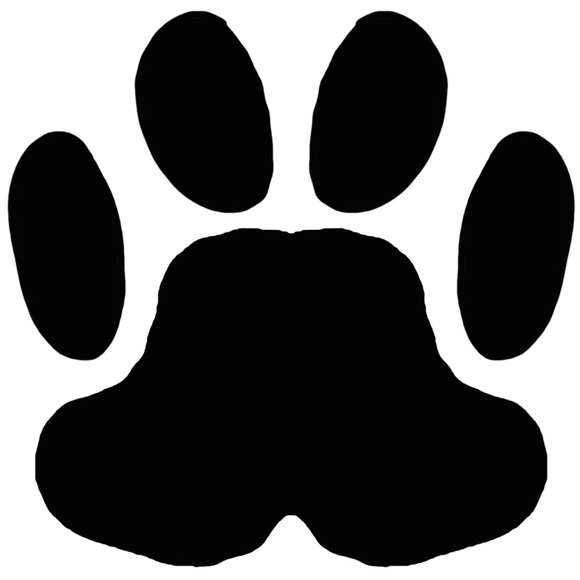 Paw Print Vinyl Decal White Permanent Adhesive 5 Inches Wide Custom Handmade - Picture 5 of 6